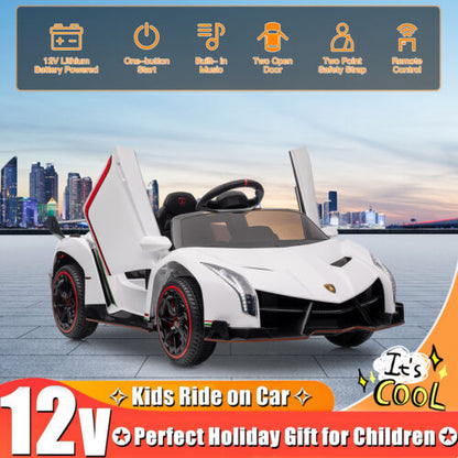 12V Licensed Lamborghini Electric Ride-On Car for Kids - Battery Powered Toy Vehicle