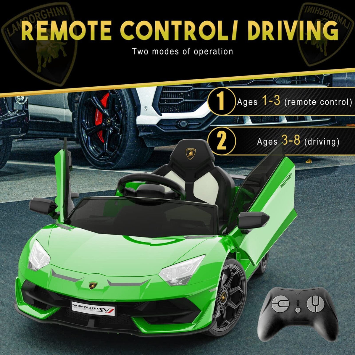 Licensed Lamborghini McLaren 12V Electric Ride-On Car for Kids with Remote Control