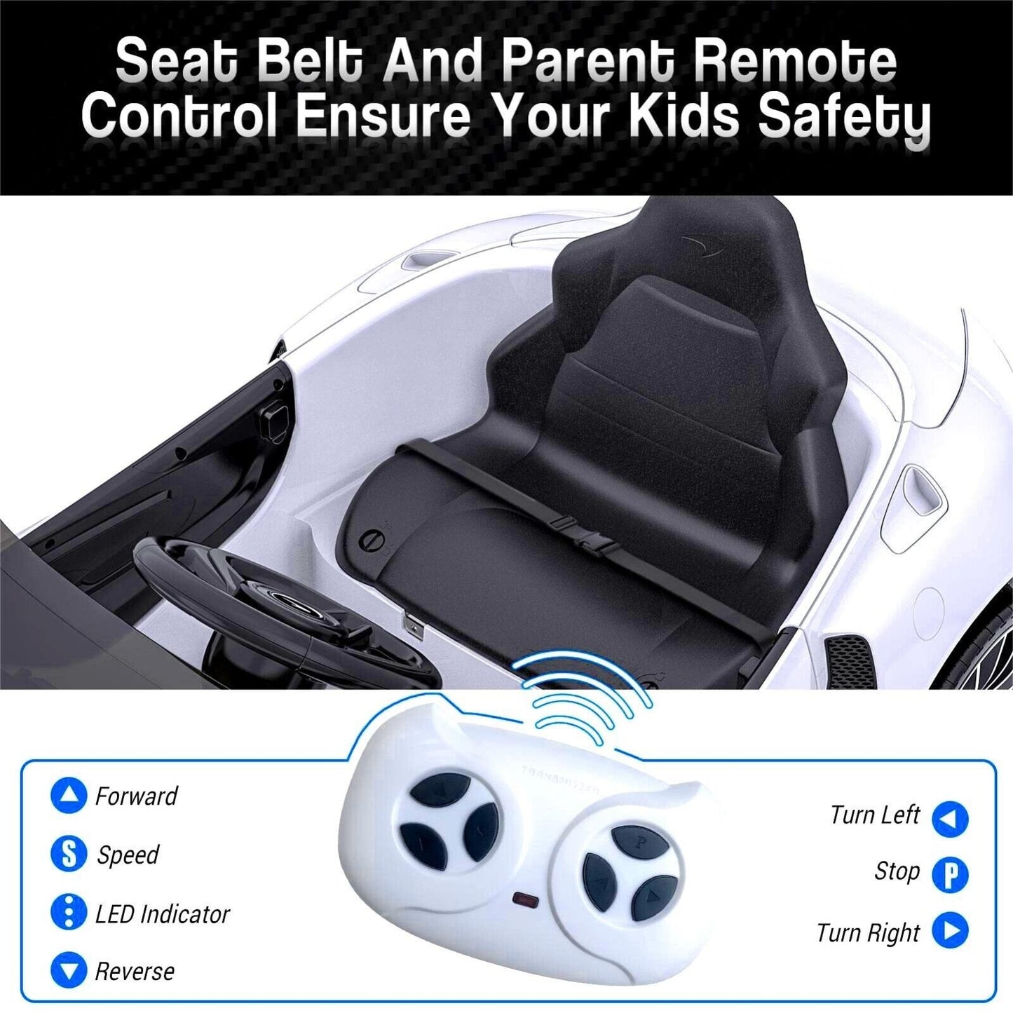 Licensed Lamborghini McLaren 12V Electric Ride-On Car for Kids with Remote Control