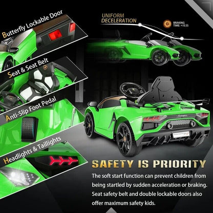 12V Licensed Lamborghini Ride on Car for Kids with Remote Control, MP3, AUX & USB??