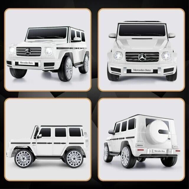 Licensed Mercedes Benz G500 4WD Electric Ride-On Car for Kids with Remote Control, MP3 Player, and LED Lights - 12V