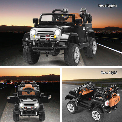 12V MP3 Kids Ride On Truck Car with Remote Control, LED Lights, and Music