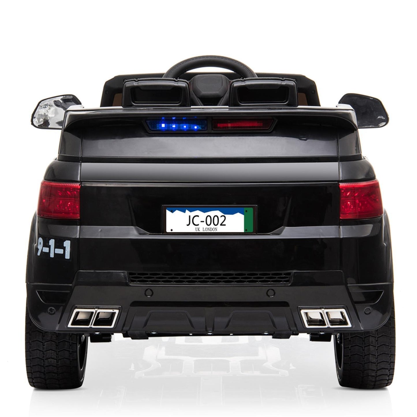 12V Police Ride-On Car with 3 Speeds, MP3 Player, LED Lights, and 2.4GZ Remote Control - Perfect Gift for Kids
