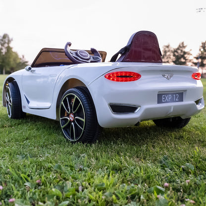 12V Remote Control Bentley Style Electric Ride-On Car with LED Lights for Kids