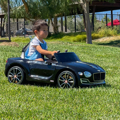 12V Remote Control Bentley Style Electric Ride-On Car with LED Lights for Kids