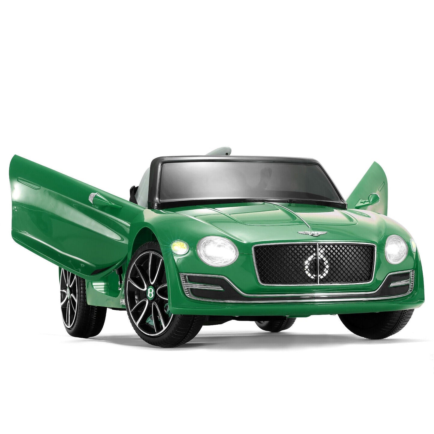 12V Remote Control Bentley Style Electric Ride-On Car with LED Lights for Kids