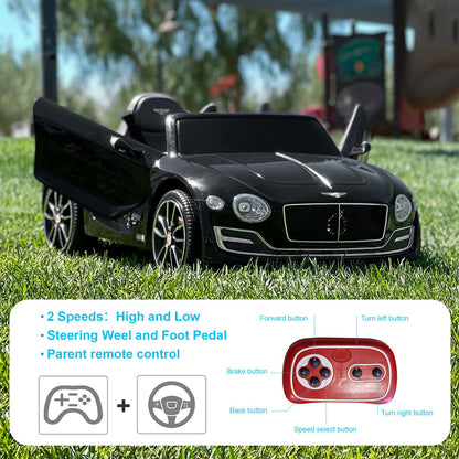 Licensed Bentley Style Electric Ride-On Car for Kids with Remote Control - 12V