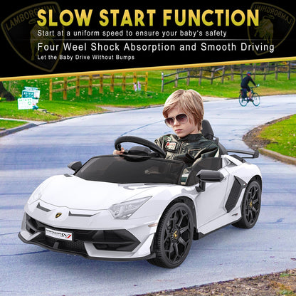 12V Remote Control Ride On Car for Kids with 3 Speeds and Rechargeable 25W Motors