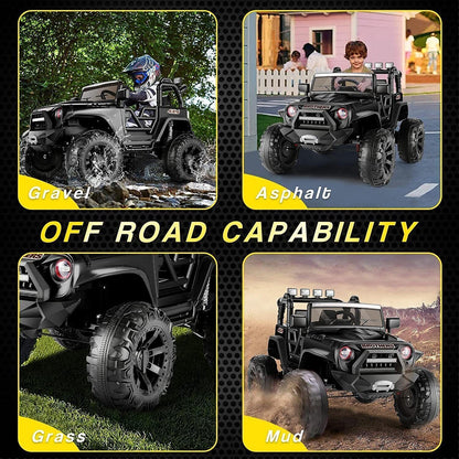 12V/24V Battery Powered Ride-On Truck with Remote Control for Kids