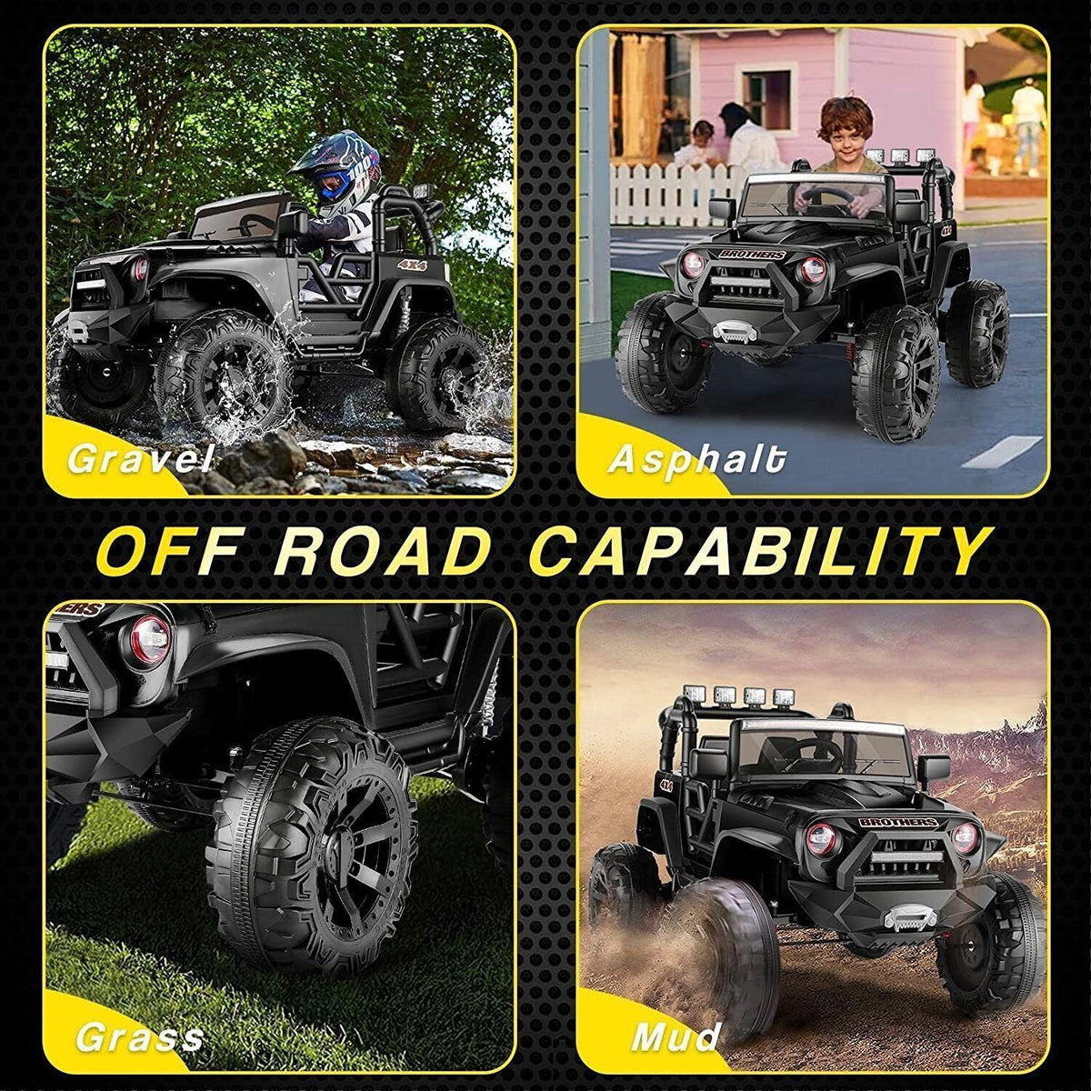 12V~24V Battery Powered Electric Ride-On Truck for Kids with Remote Control