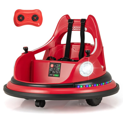 12V Kids Ride On Bumper Car with Remote Control and Dual Joysticks