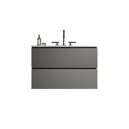 TIA 30" Wall Mount Space Grey Bathroom Vanity
