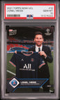 Graded 2021 Topps Now UCL Lionel Messi #12 Signs for PSG UEFA Champions League Soccer Card PSA 10 Gem Mint
