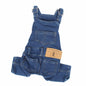 Washed denim pet overalls