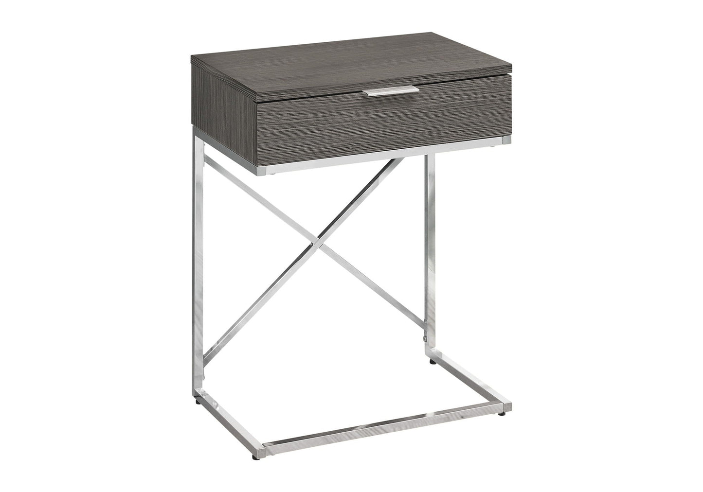 Accent Side Table with Storage Drawer, Spacious Tabletop, Contemporary Design