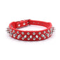 Small Spiked Black Dog Cat Collar For Small Medium Dogs Boy Male - Adjustable Studded Puppy Collars - Soft Padded Punk Leather Dog Collar For Chihuahua French Bulldog Pug