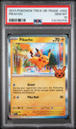 Graded 2023 PKM Trick or Trade Pikachu #062 Trading Card Game Halloween PSA 10 Gem Mint