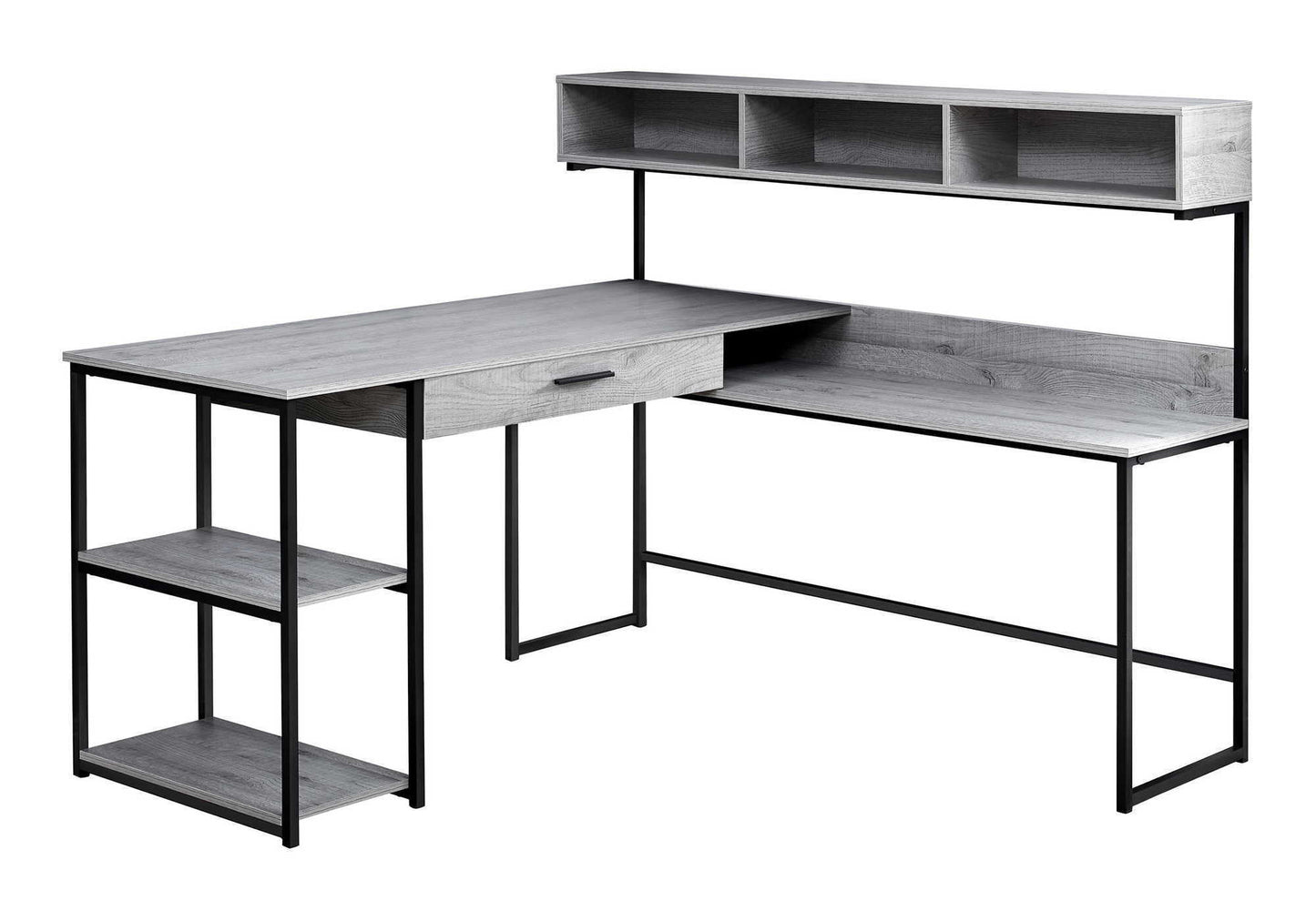 L-Shaped Corner Computer Desk with Storage Drawers