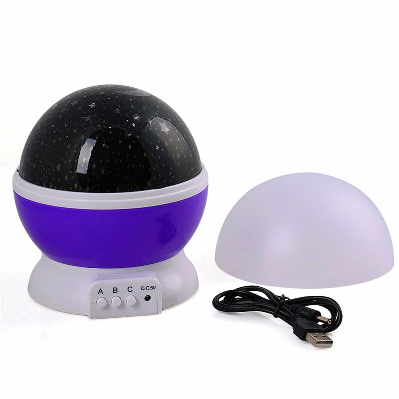 FlipStylez™ Celestial Pearl Multi-Mode Smart Projector | 360° Rotating Starry Sky Projector & Night Light with 6 Projection Films