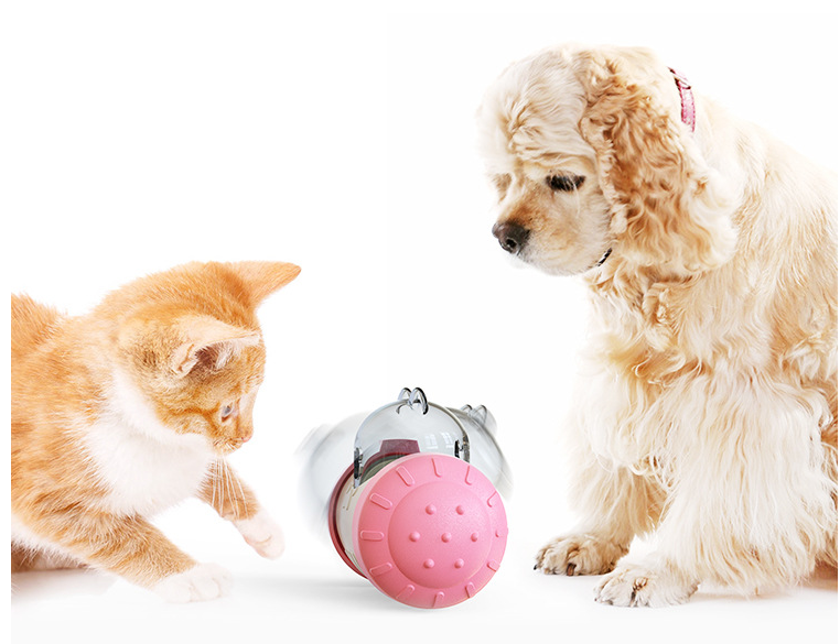 Funny Dog Treat Leaking Wheel Toy - Interactive Play for Dogs, Puppies, and Cats