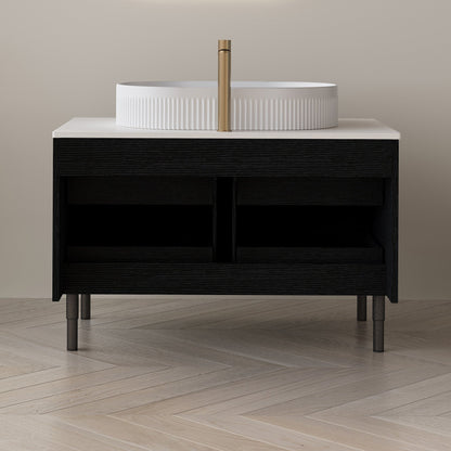 36 Inch Bathroom Vanity with Ceramic Integrated Sink & Soft-Close Drawers