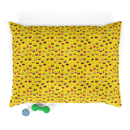 Endless Grins: A Sea of Laughing Faces - Pet Bed Pet Zen