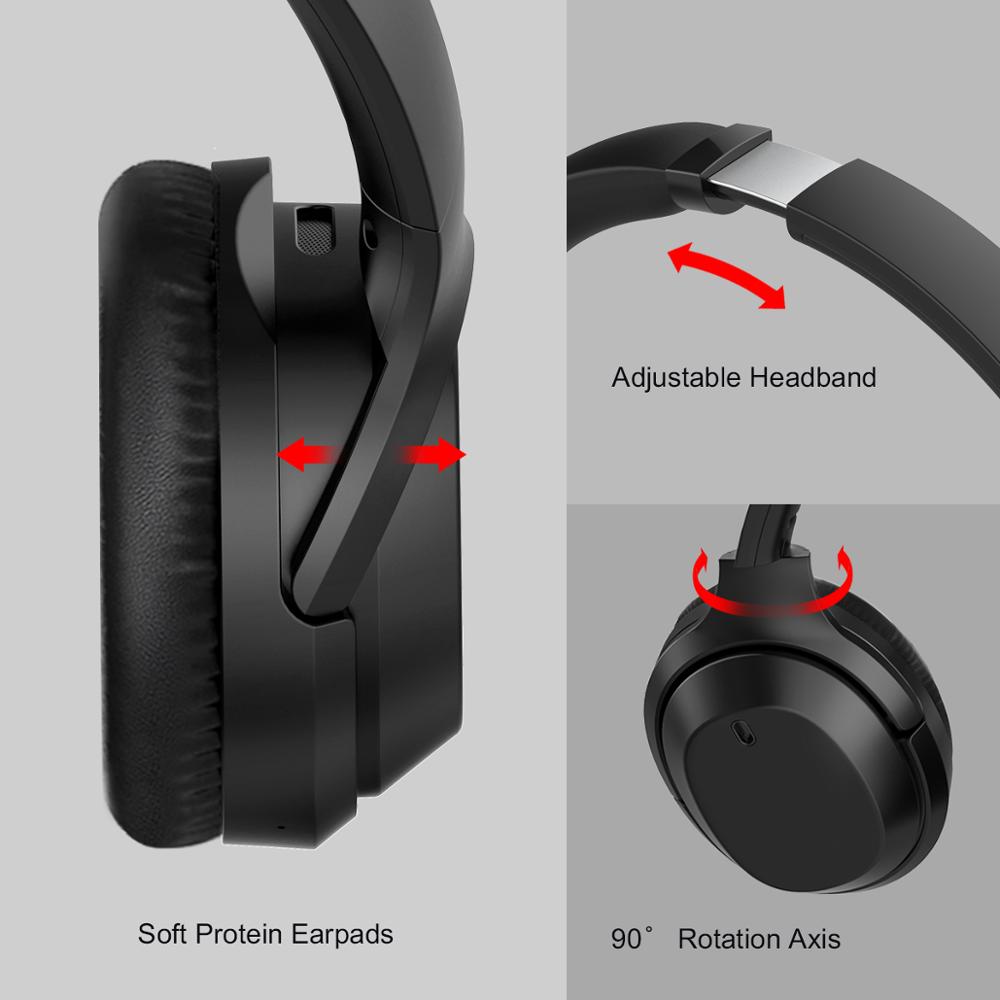 M98 Active Noise Cancelling Headphones with Bluetooth and Long Battery Life for Immersive Sound Experience