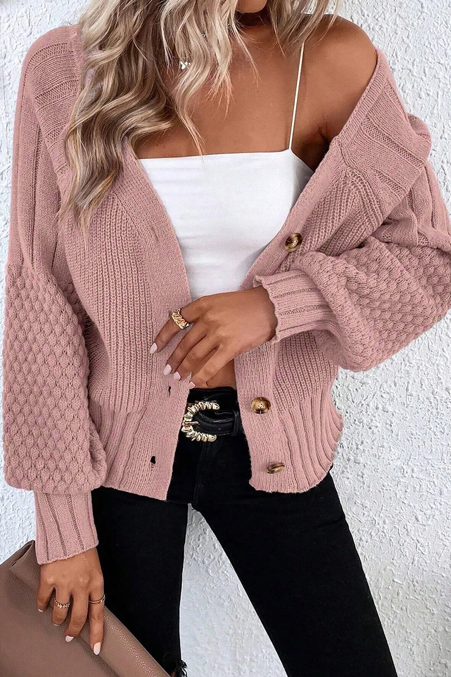 Khloe Mixed Texture Knit Sweater