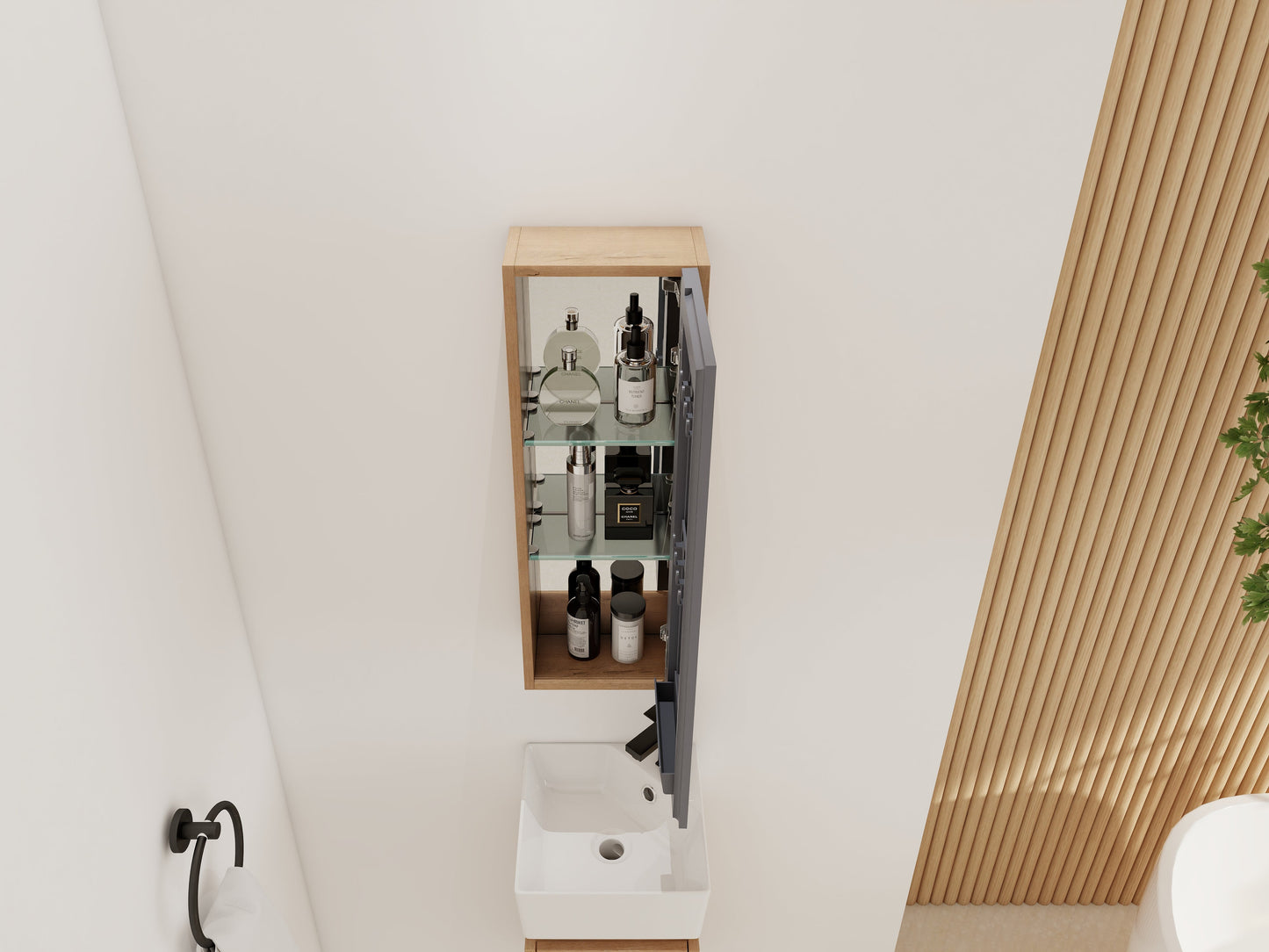 10'' Bathroom Mirror Cabinet with Storage