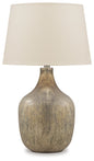 Mari - Glass Table Lamp  - Gray / Gold Finish