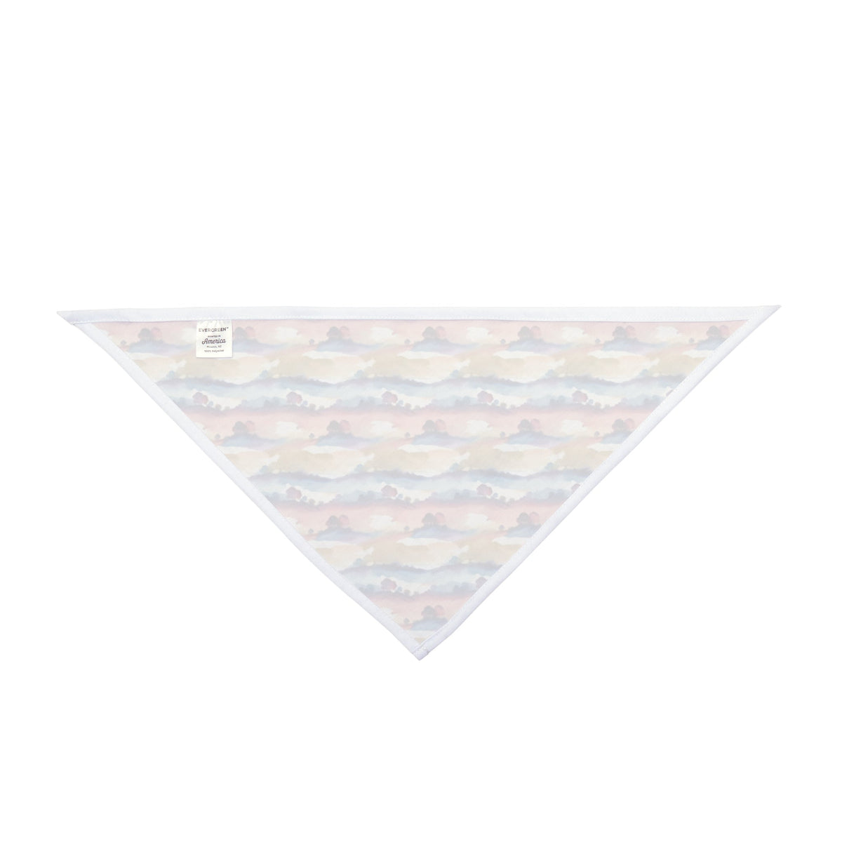 Watercolor Horizon Stripes in Dusk and Seafoam - Pet Bandana Pet Zen