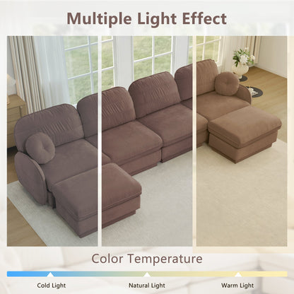 137" Chenille Cloud 4-Seater Sofa