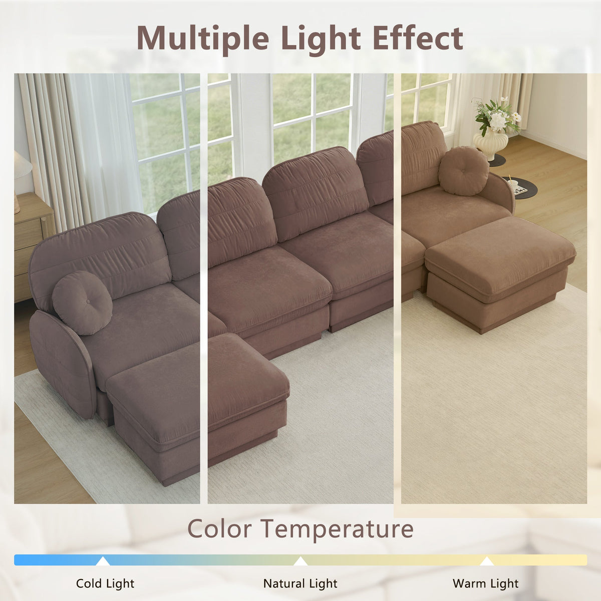 137" Oversize Chenille L-Shaped Sofa