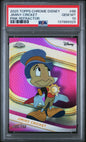 Graded 2025 Topps Chrome Disney Jiminy Cricket #86 Pink Refractor #/250 Pinocchio Trading Card PSA 10 Gem Mint