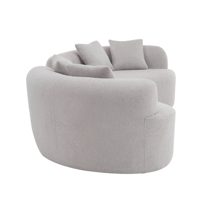 Curved 4 Seater Full Compression Sponge Sofa