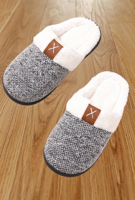 New Sparkling Purple Winter Plush Fashion Thick Bottom Warm House Slipper for Women