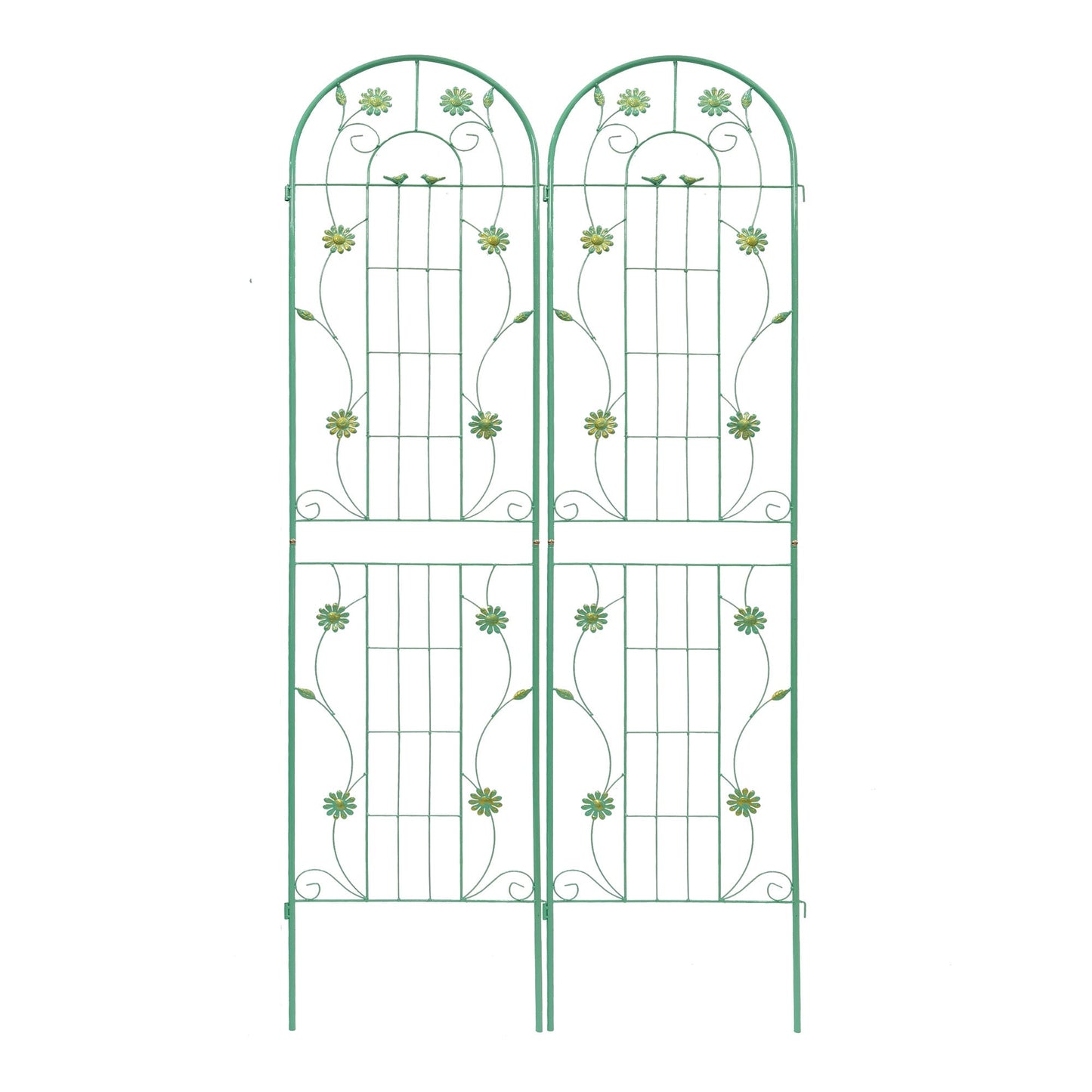4 Pack Metal Garden Trellis 86.7'' x 19.7'' Rustproof Trellis for Climbing Plants
