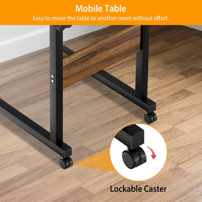 C Side Table Laptop Table Small Slim Snack Side Table for Couch Bed Sofa for Small Spaces Living Room Bedroom