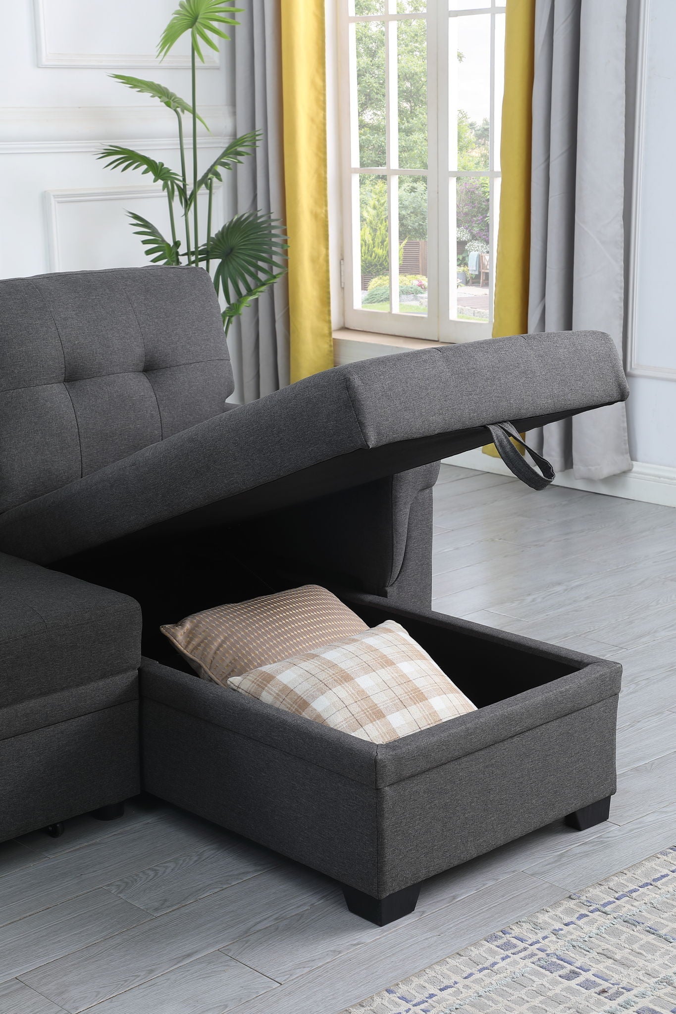 Lucca - Reversible Sleeper Sectional Sofa With Storage Chaise