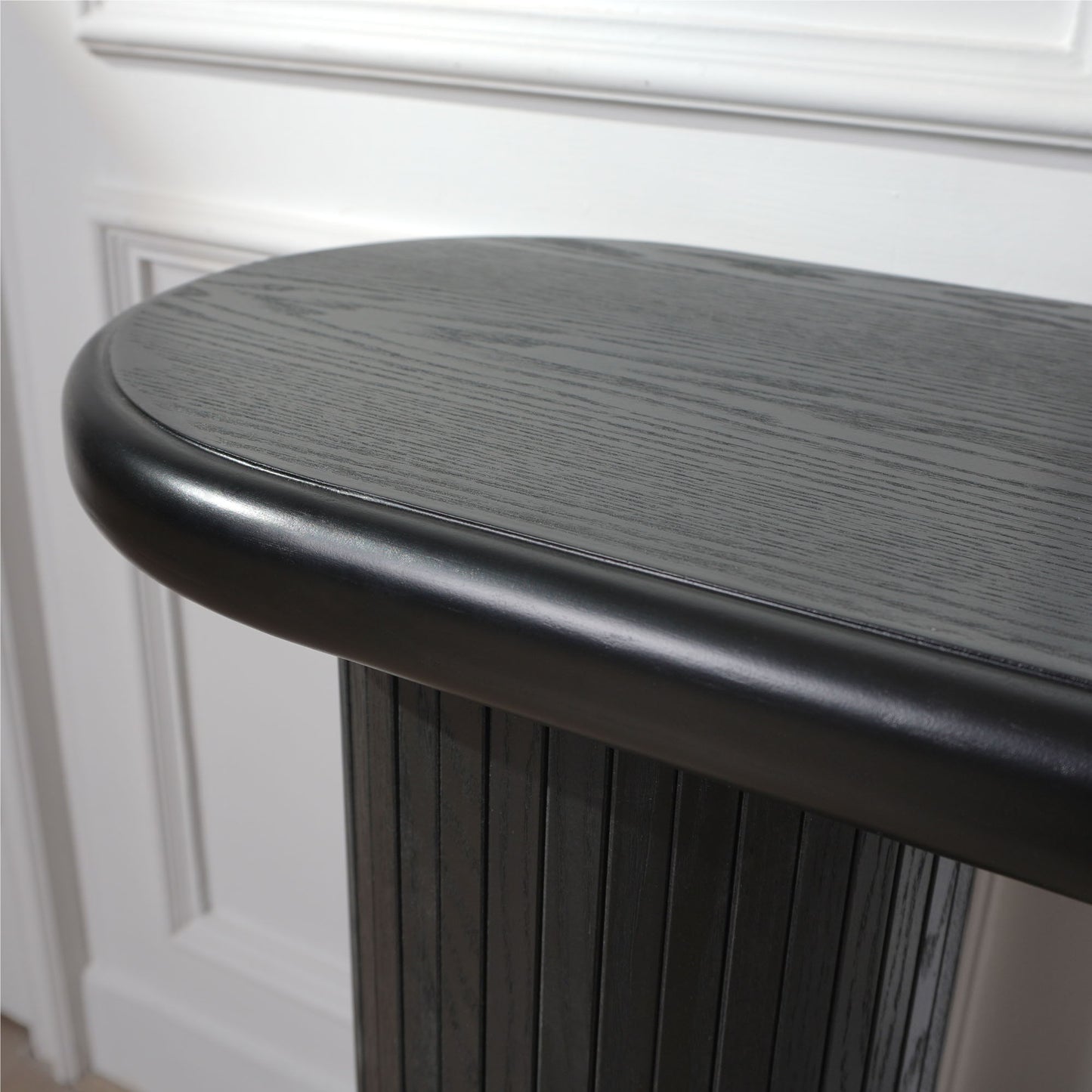 Fluted Cylinder Console Table - Black