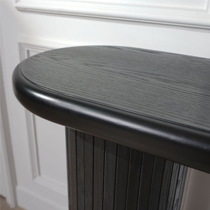 Fluted Cylinder Console Table - Black