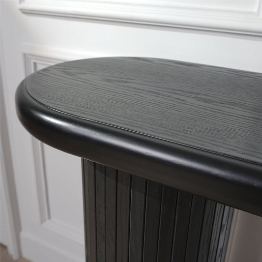Fluted Cylinder Console Table - Black