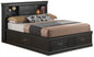 Traditional Style Bookcase Storage Bed