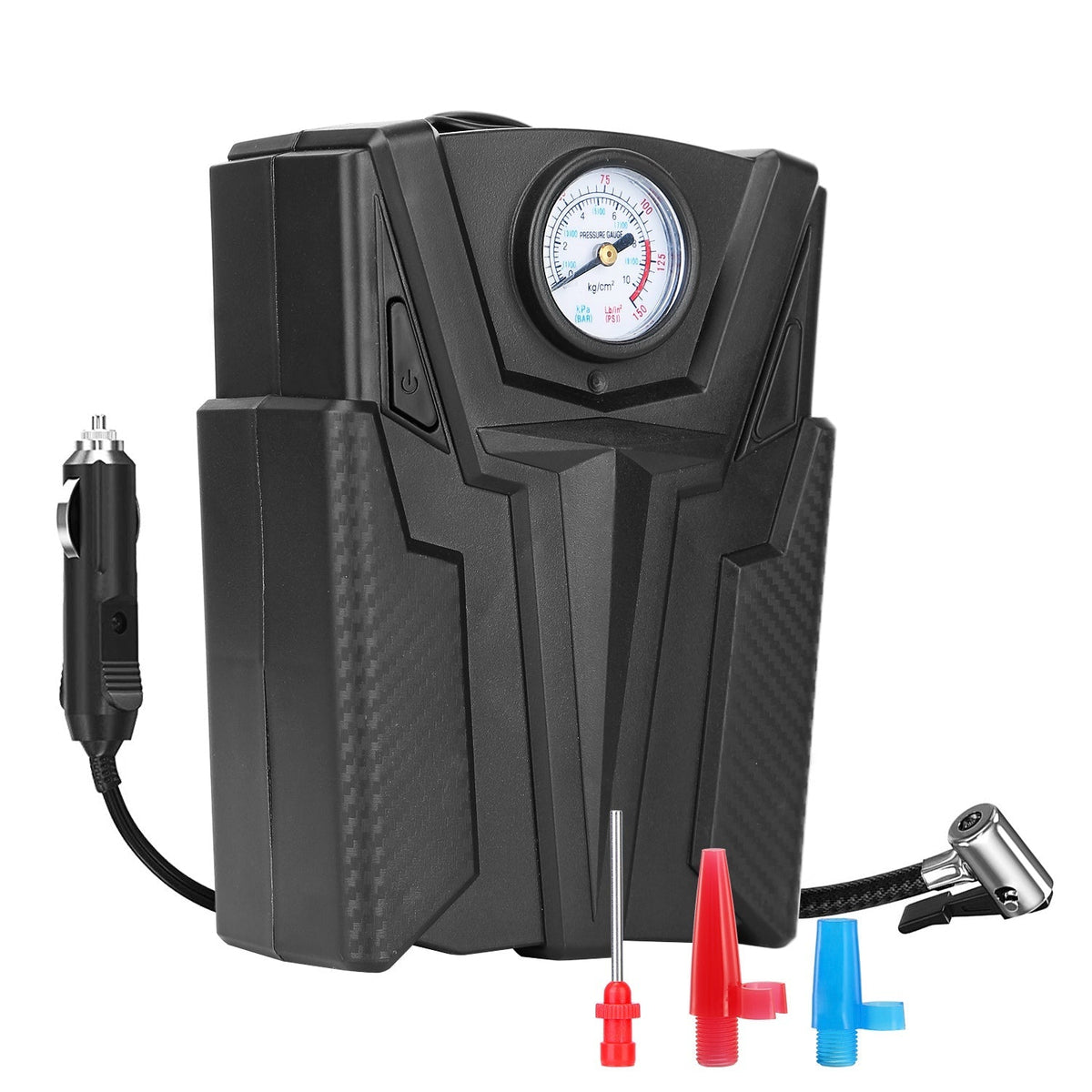 Car Tire Air Pump Portable Air Compressor Pump DC 12V Car Tire Inflator Pump For Bicycle Motorcycle w/ Pointer