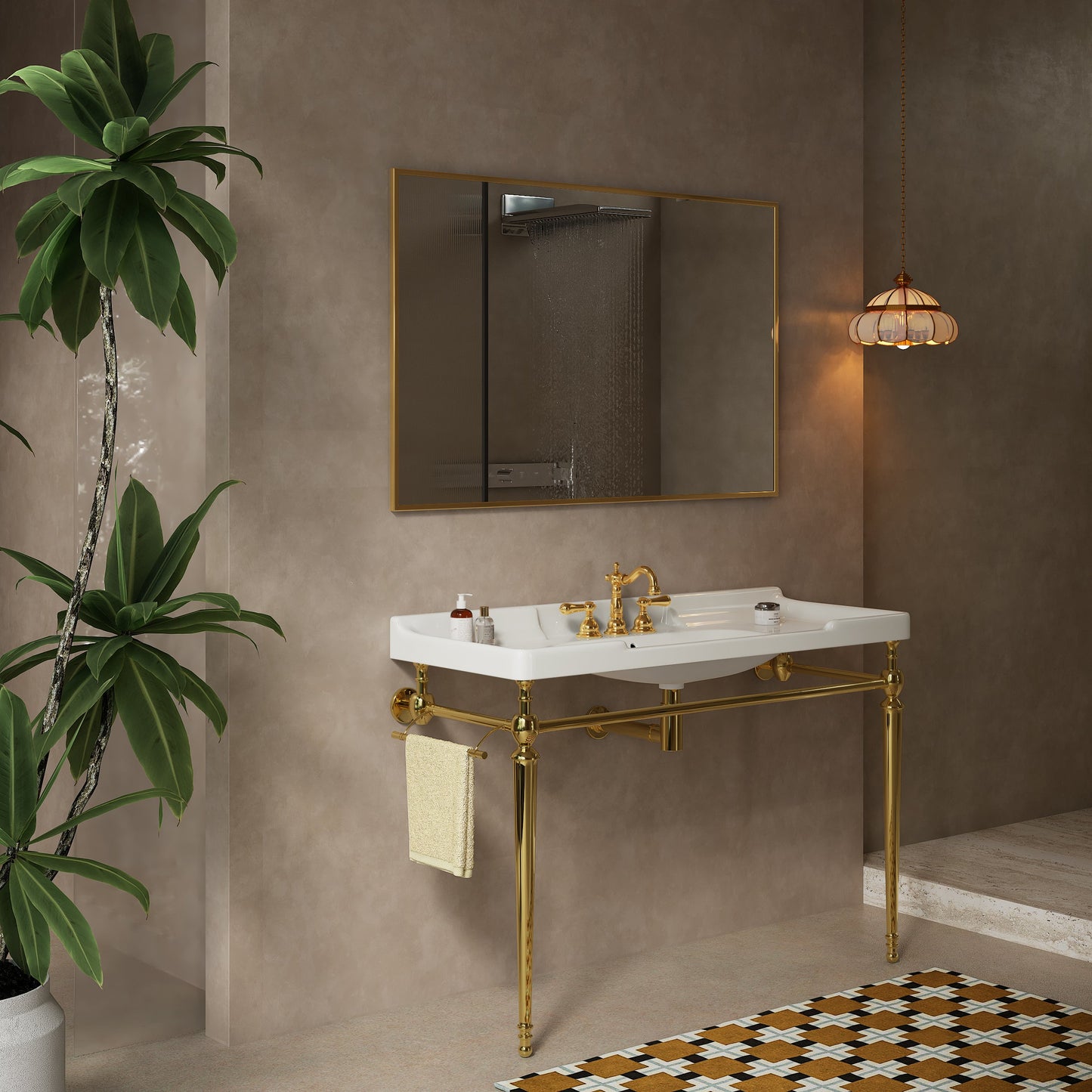 VICI 48" Bathroom Console Sink, Wall-Mounted