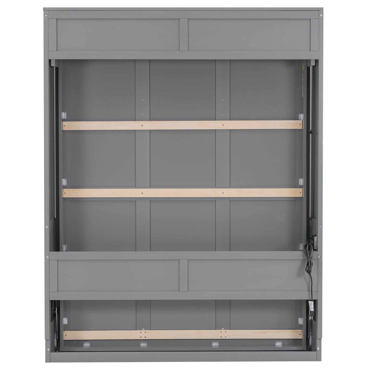 Murphy Bed With Desk, LED Lights & USB Charging Station