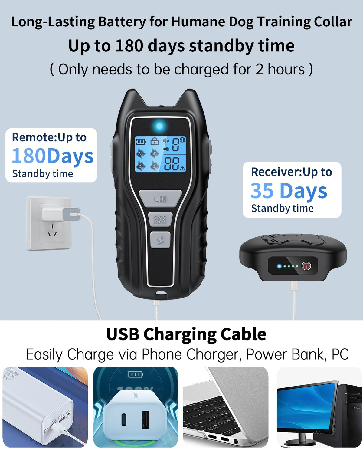 Dog Shock Collar With Remote Control, Waterproof Dog Training Collar Bk 2000FT Range, 4 Training Modes, Security Lock, Rechargeable IPX7 Waterproof Receiver, Fits Small Medium Large Dogs 15-120 Lbs
