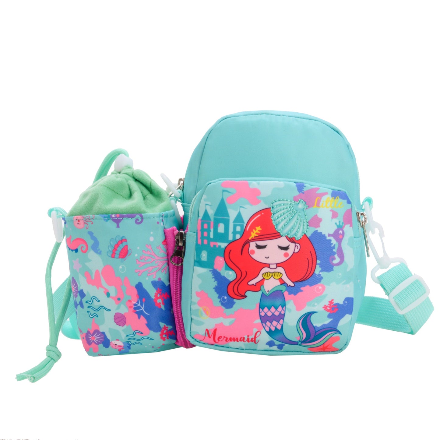 Girls And Boys Convertible Crossbody Backpack Cute Small Water Bottle Backpack For Outdoor Trips