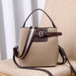 Genuine leather crossbody bucket bag all-match shoulder bag