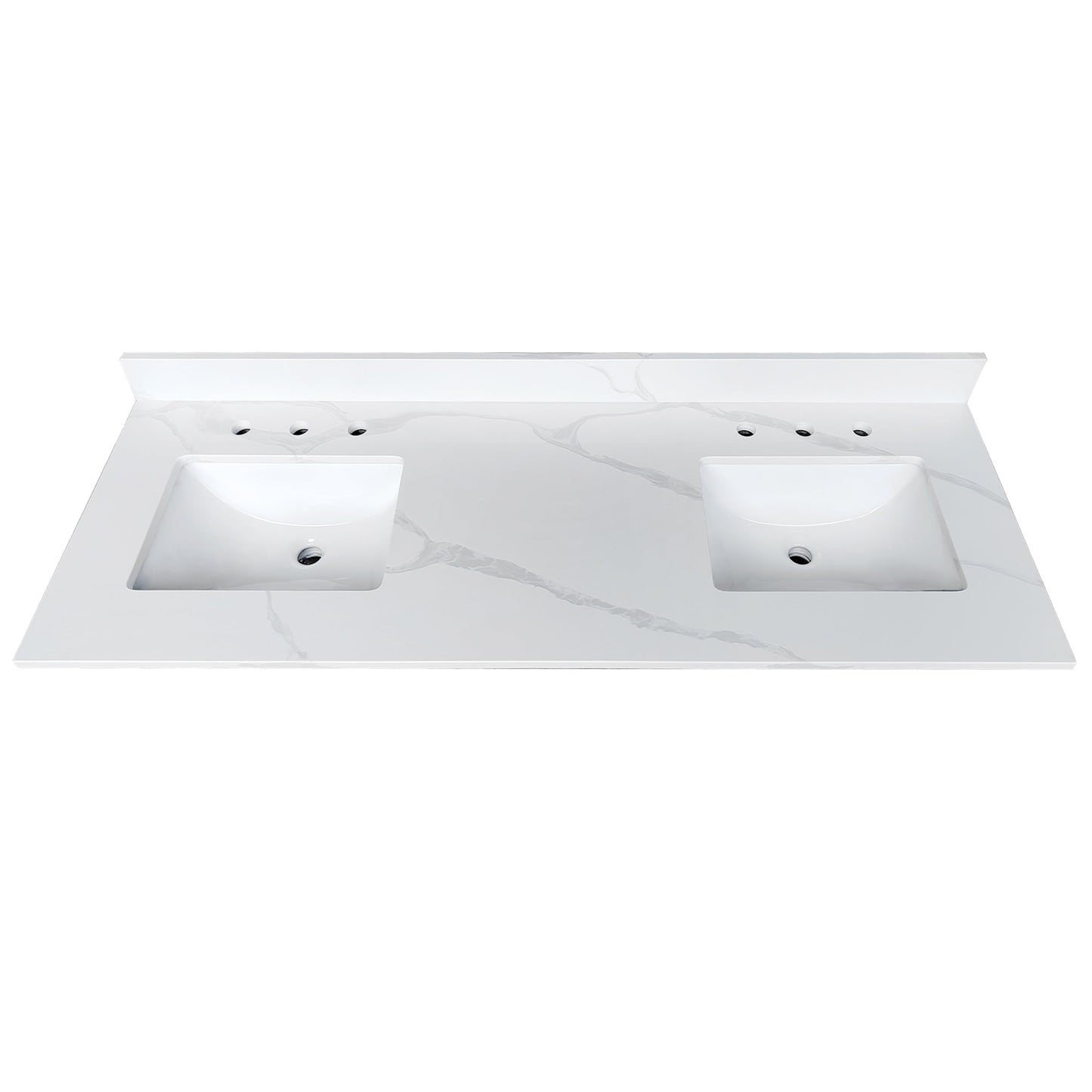 61-Inch Quartz Double Bathroom Vanity Top